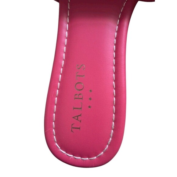 Talbots Shoes Sandals Women's 8 Bubble Gum Pink Flat Two Straps Slip On Summer - Picture 3 of 8
